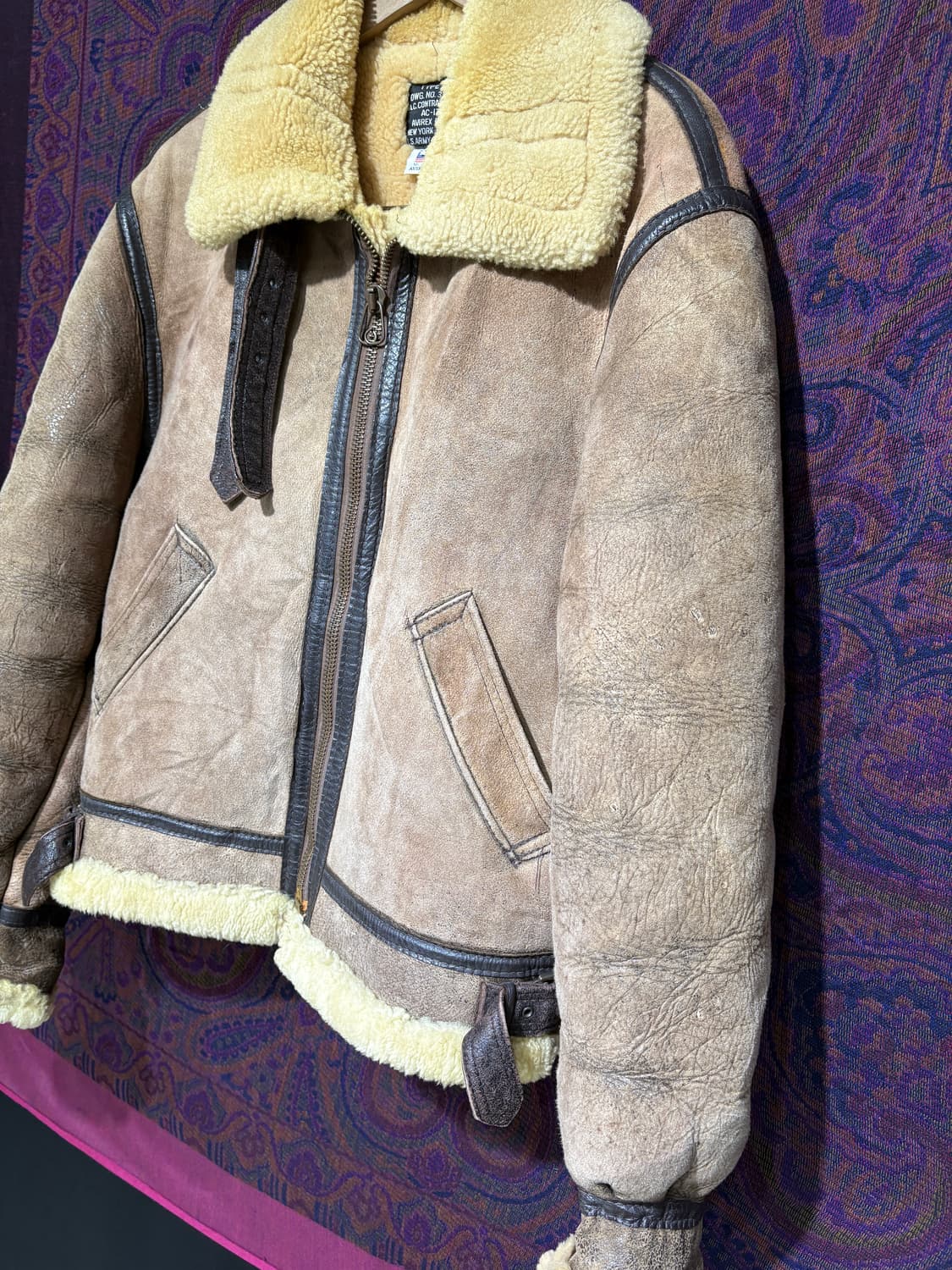 Avirex b-3 폭격기 무스탕 시어링자켓 상품이미지3