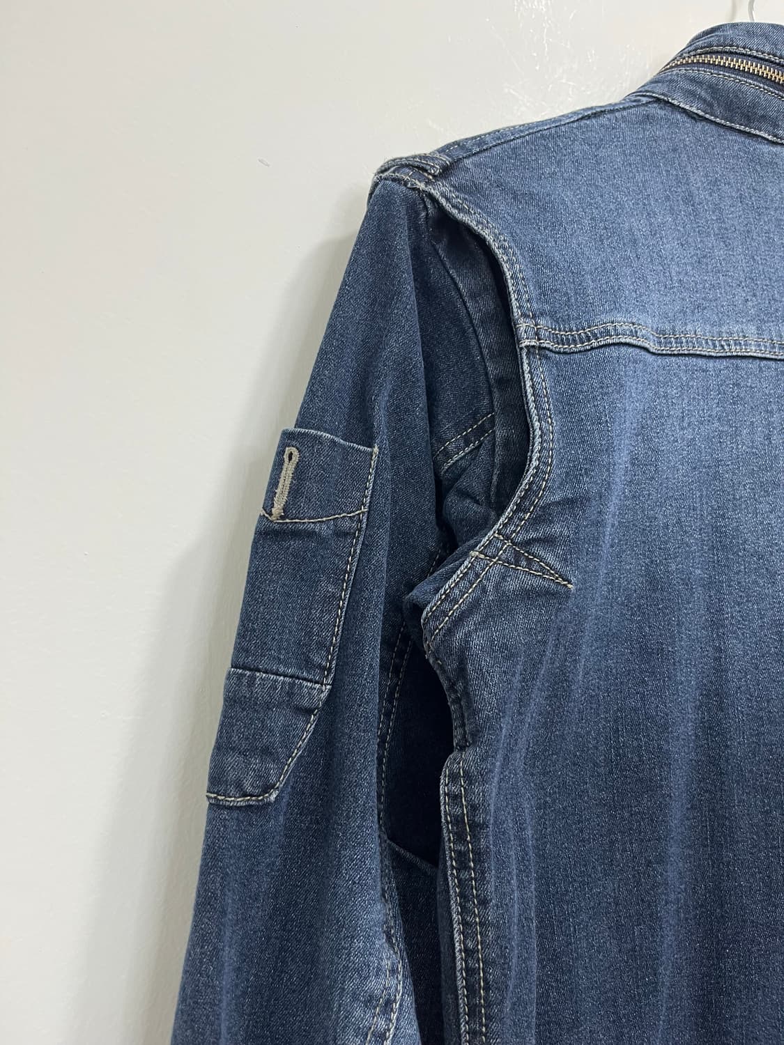 일본 빈티지 락펑크 카고 포켓 데님 집업 자켓 상품이미지8