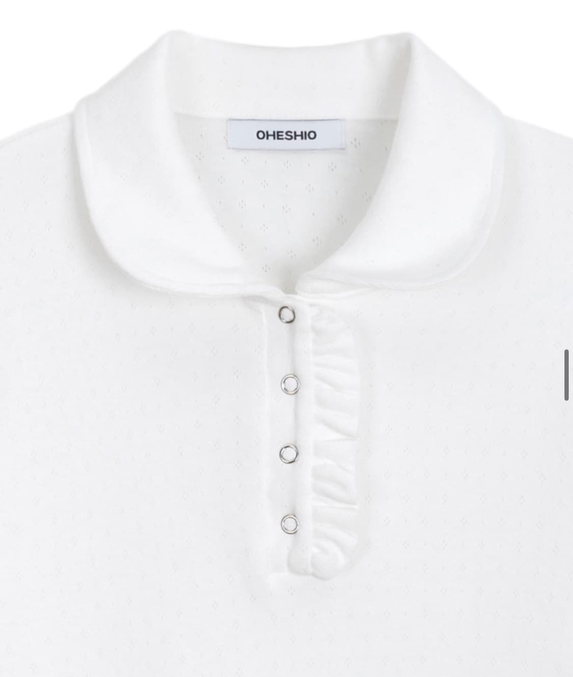 round collar frill long t-shirt (white) 상품이미지2