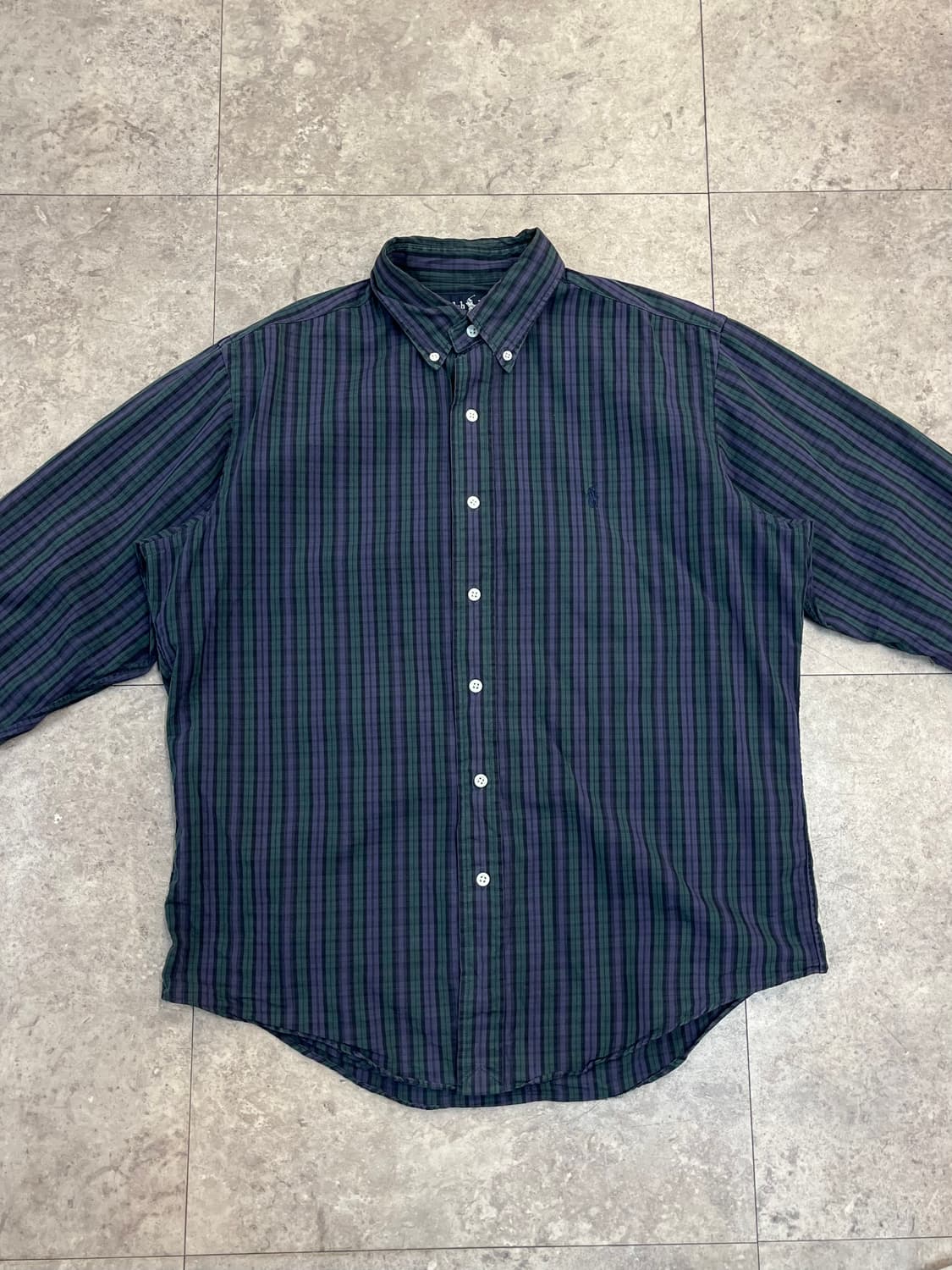 폴로 랄프로렌 체크 셔츠 퍼플 95 #csz2831 상품이미지5