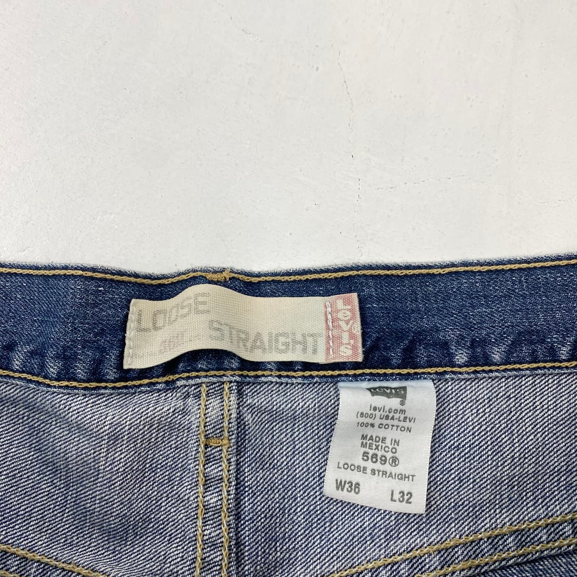 리바이스 569 워싱 데님 진 (36) 상품이미지10