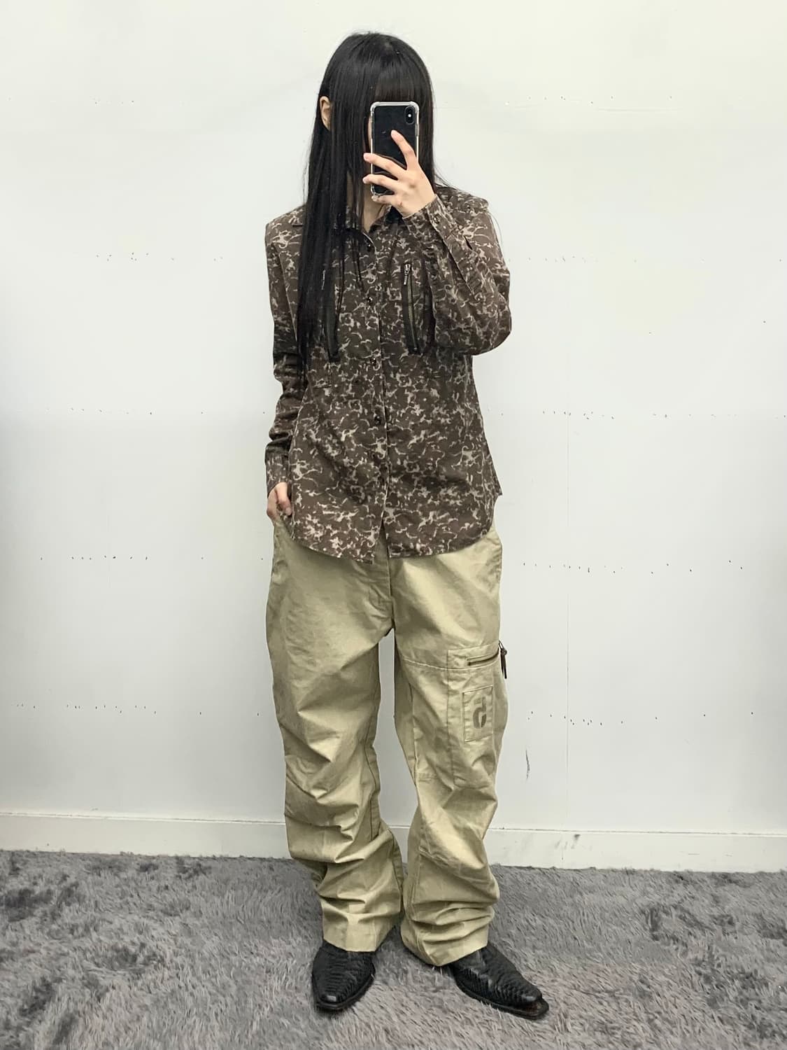 커스텀 컬쳐 vkei 패턴 셔츠 상품이미지1