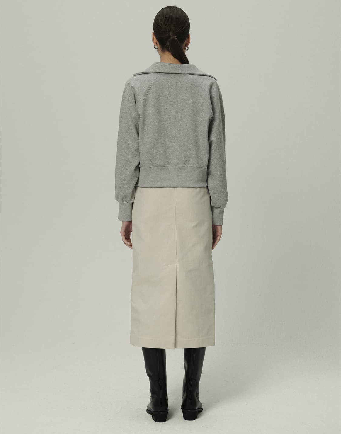SHAWL CALLA SWEATSHIRTS [MELANGE GRAY] 상품이미지4