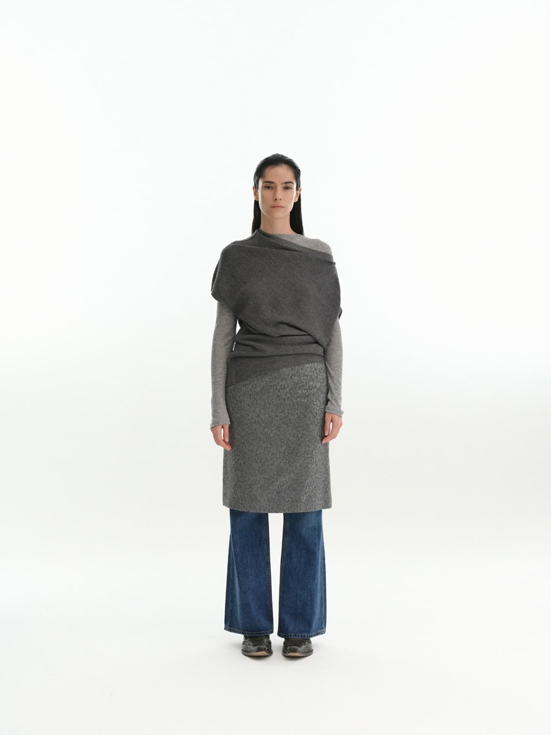 리포스 언발 오프숄더 니트 상품이미지1