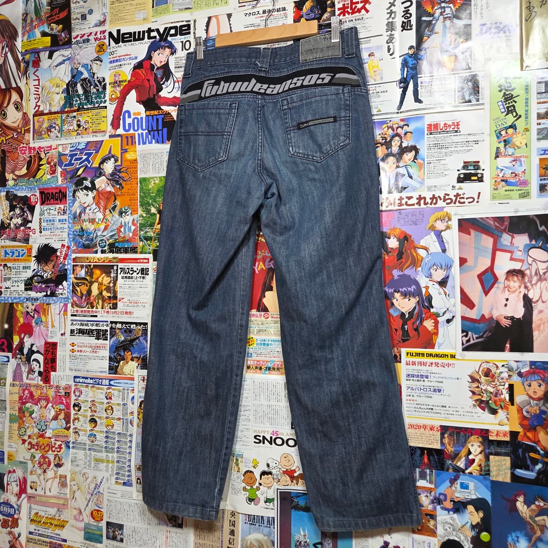 후부 뒷밴드 디테일 올드스쿨 데님 팬츠 상품이미지1