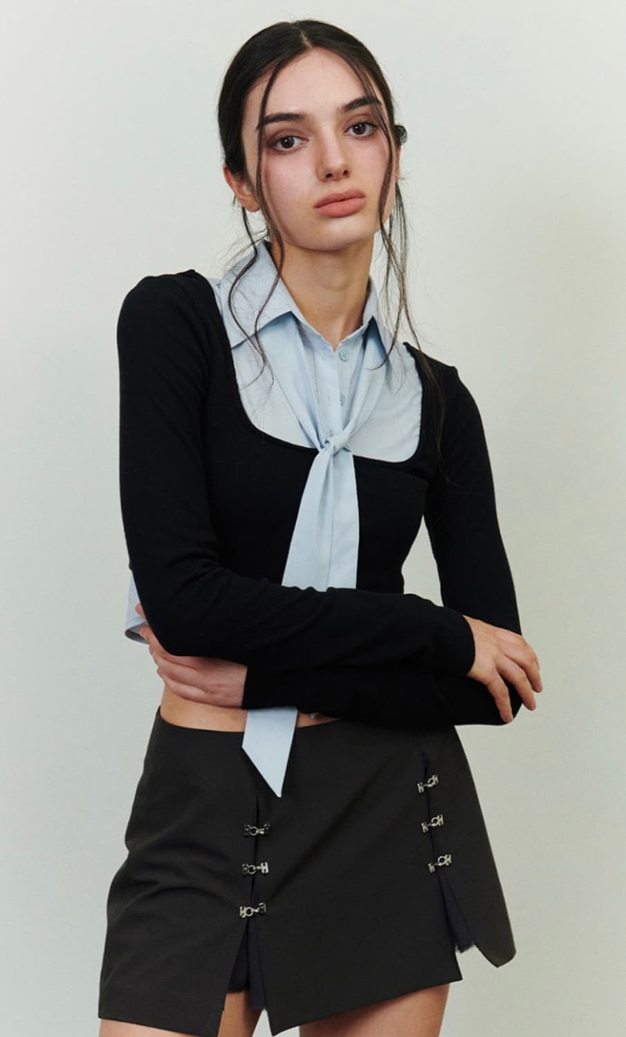 EVELYN SHIRT TOP black 상품이미지1