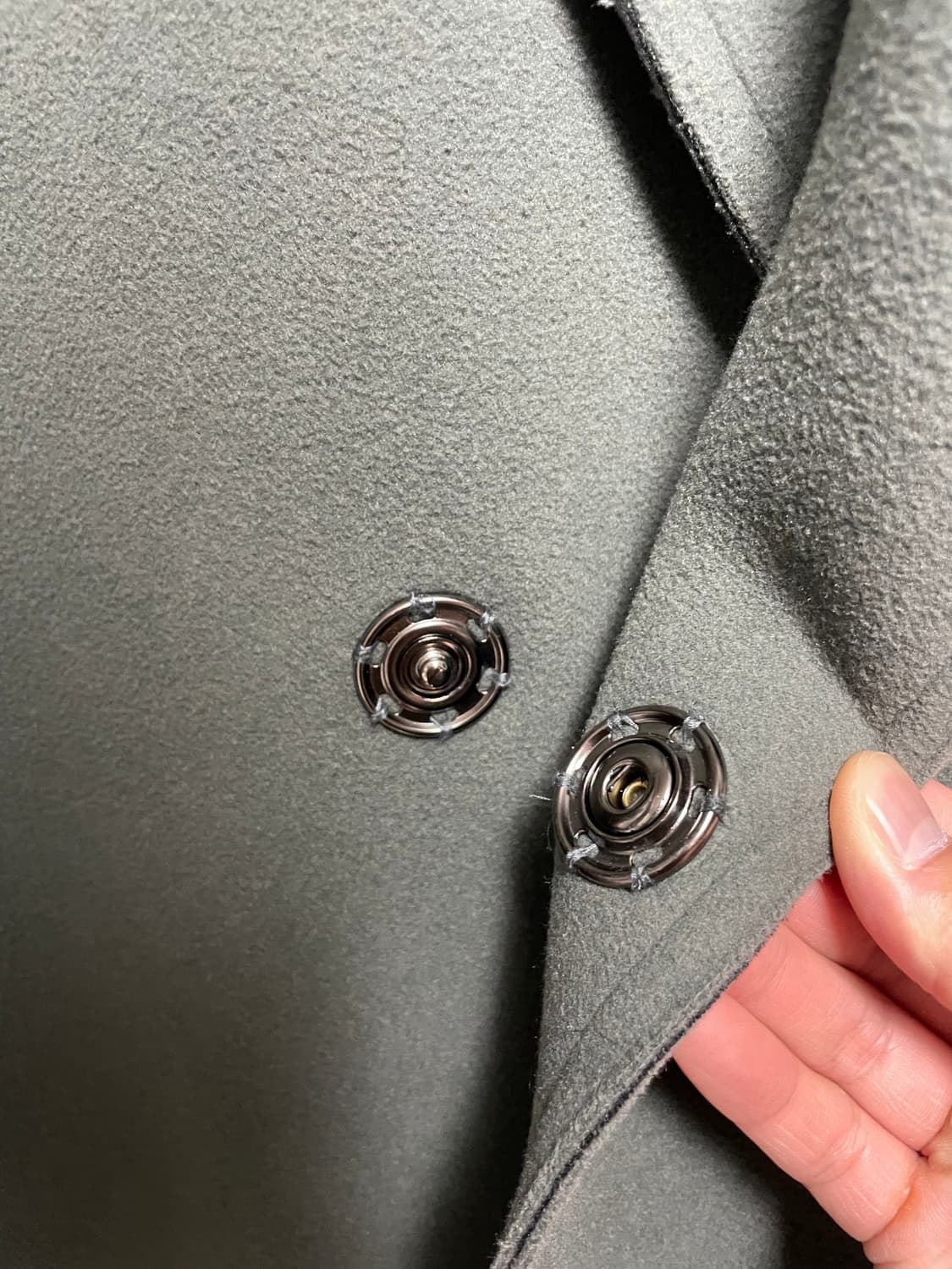 [46] 우영미 오버핏 코트 그레이 상품이미지3