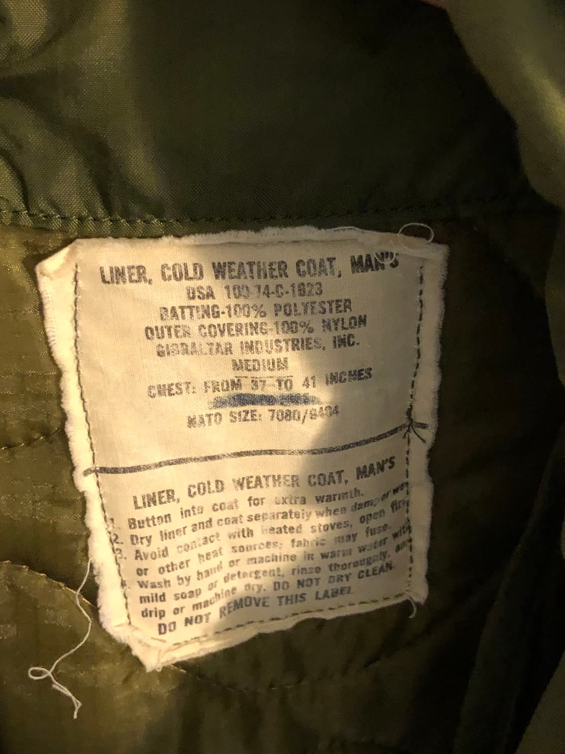 미군 오리지널 m65 필드자켓 L-R 상품이미지3