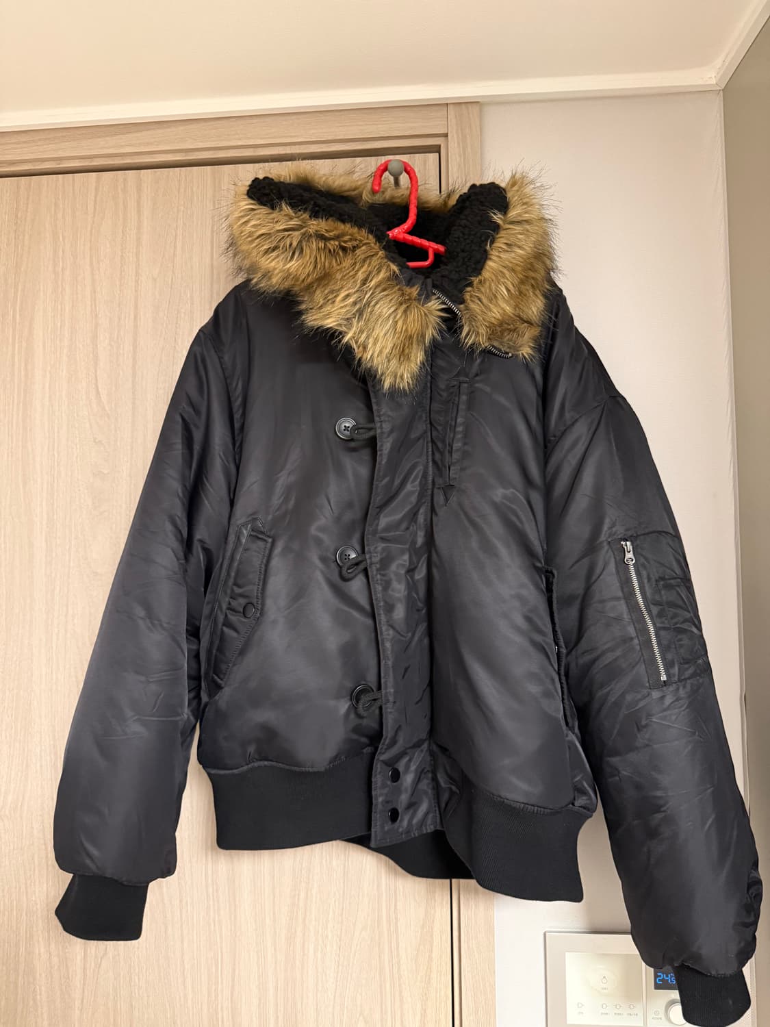 낫포너드 N2B 후드 봄버 자켓 블랙 xl 상품이미지2