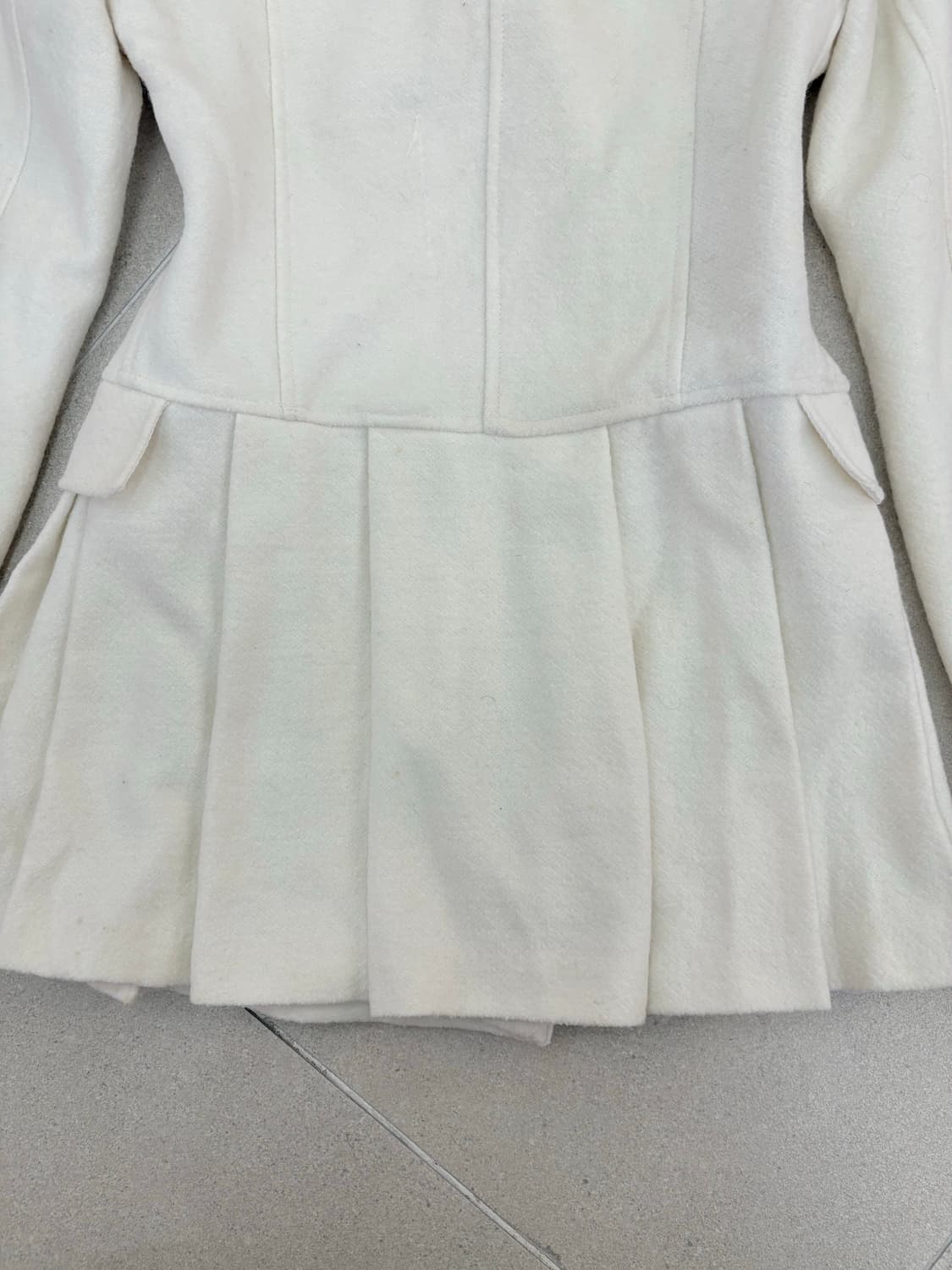 리즈리사 아이보리 플리츠 코트 상품이미지10