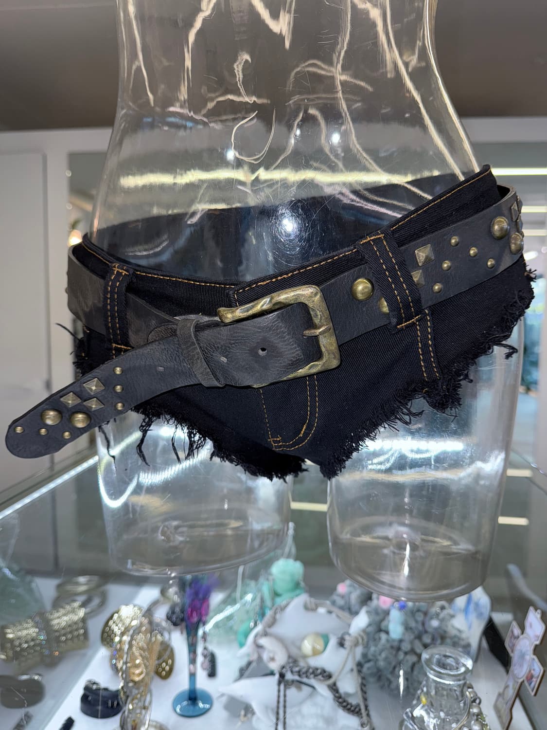 multi stud leather belt 상품이미지2