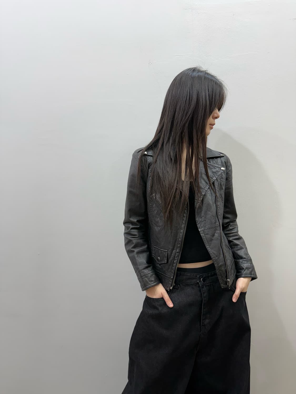 질 스튜어트 레더 라이더 자켓 상품이미지3