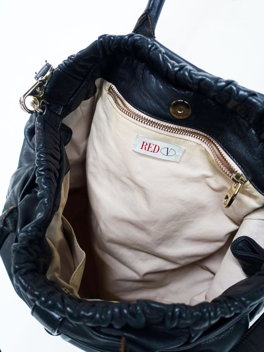 레드 발렌티노 리본 레더 백 상품이미지10