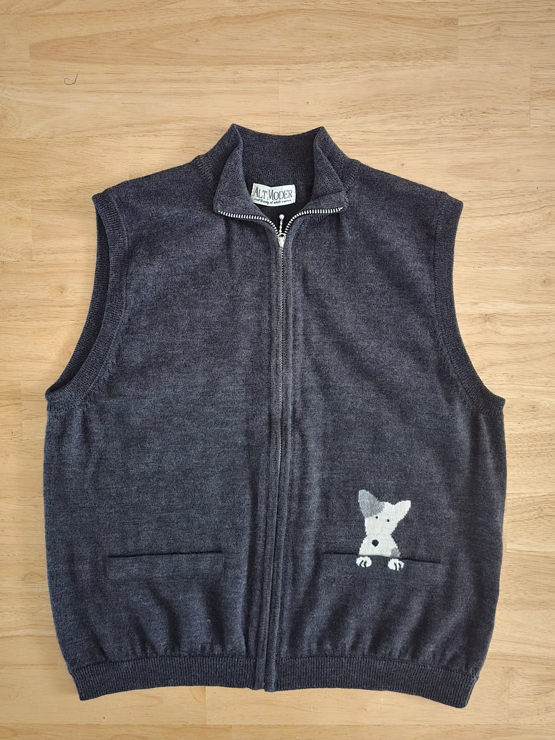 강아지 뜨개 디테일 울 니트 베스트(made in Japan) 상품이미지7