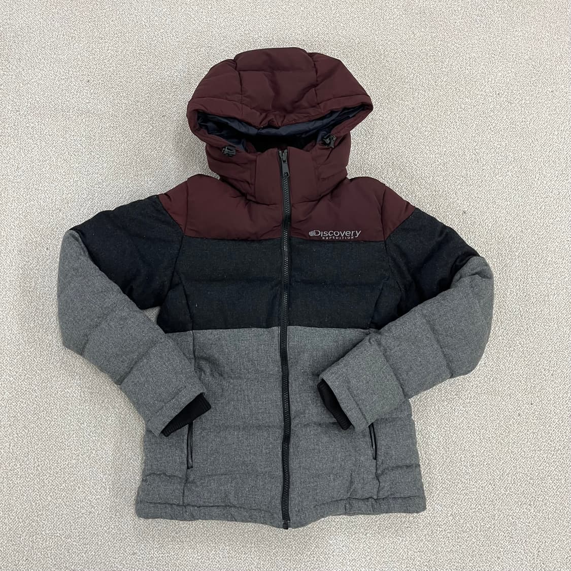 90 디스커버리 구스다운 컬러블럭 패딩 0129M1 상품이미지1