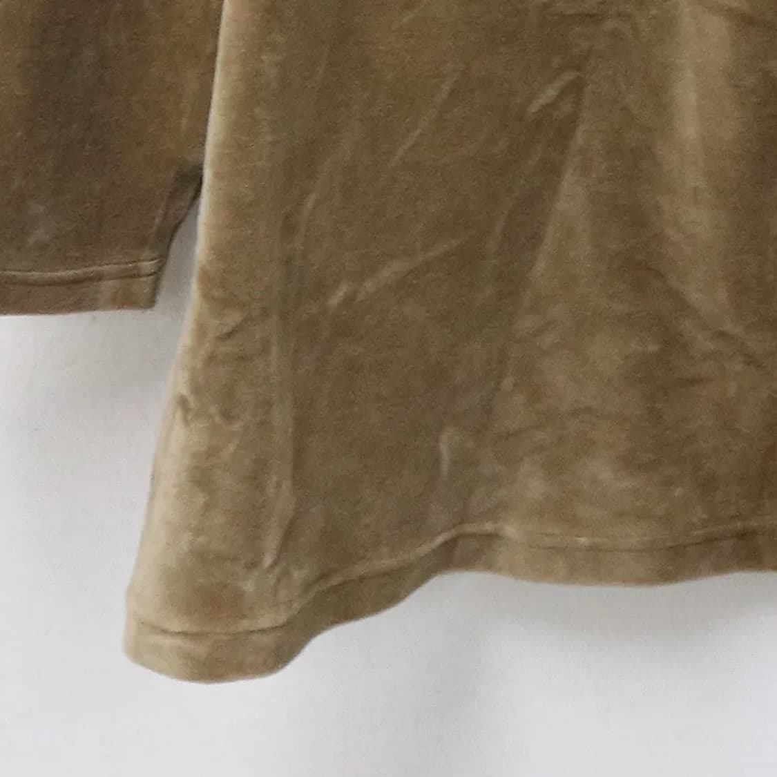 브라운 프릴 벨벳 블라우스 61415 상품이미지4