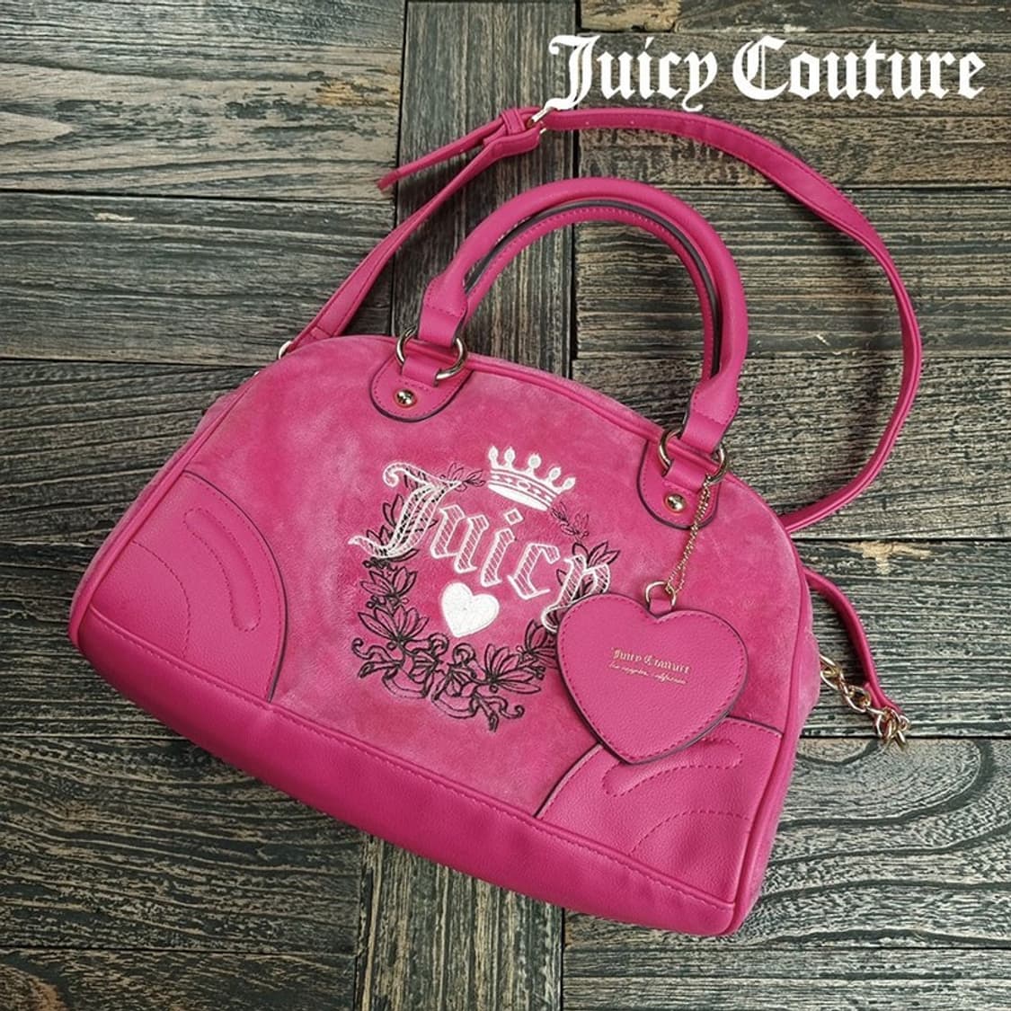 [쥬시꾸뛰르] Y2K 빈티지 투웨이 벨벳 미니 토트백 M20112 상품이미지1