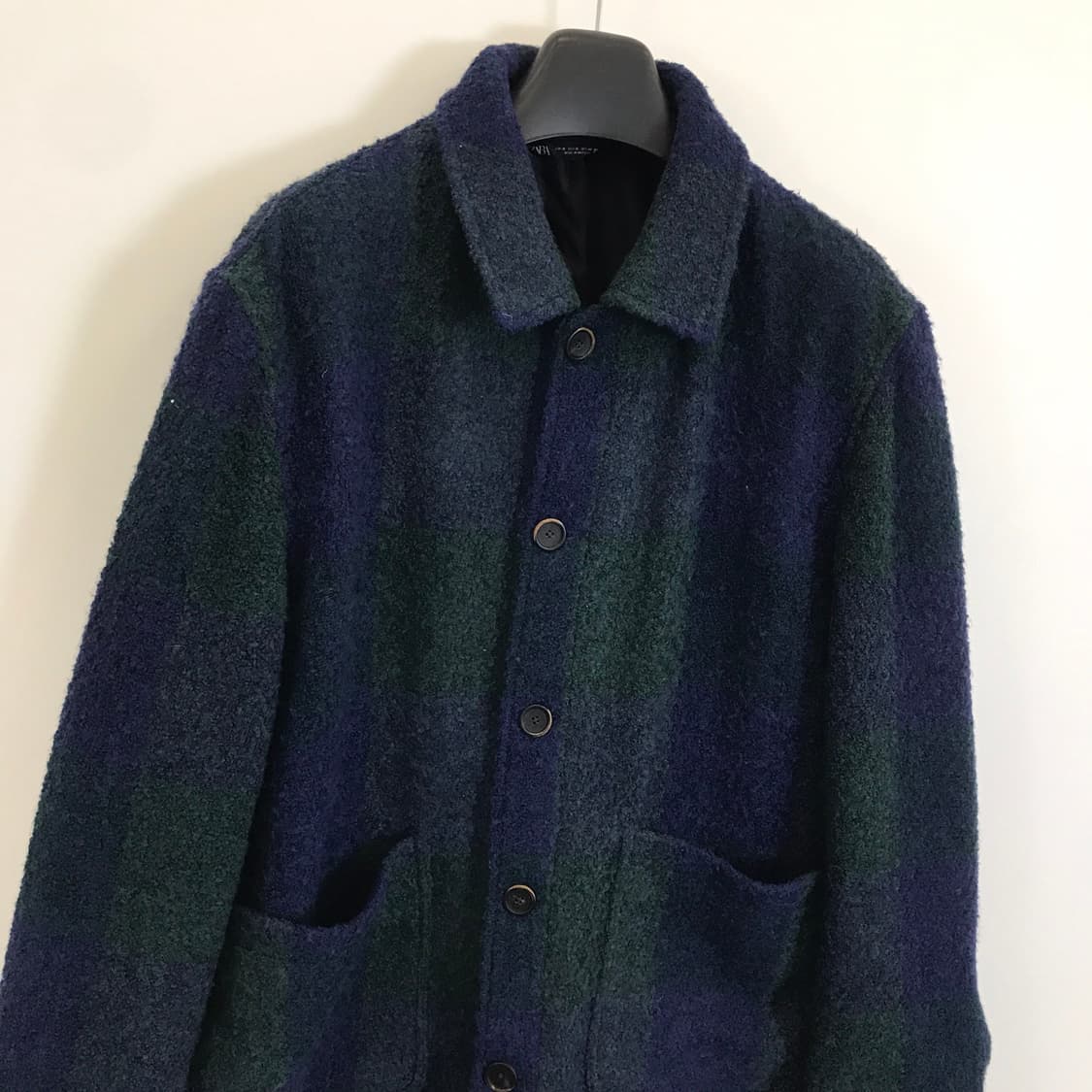 자라 신형 부클 체크 울자켓 [XL] 상품이미지2