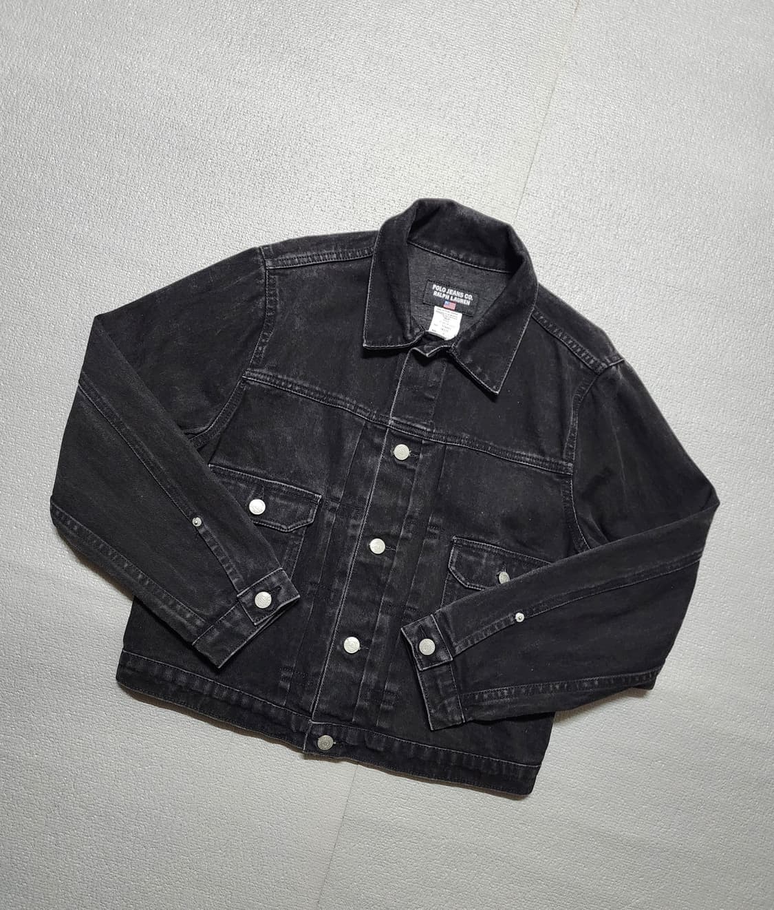 빈티지 폴로진스 2세대  블랙 데님 트러커자켓 상품이미지1
