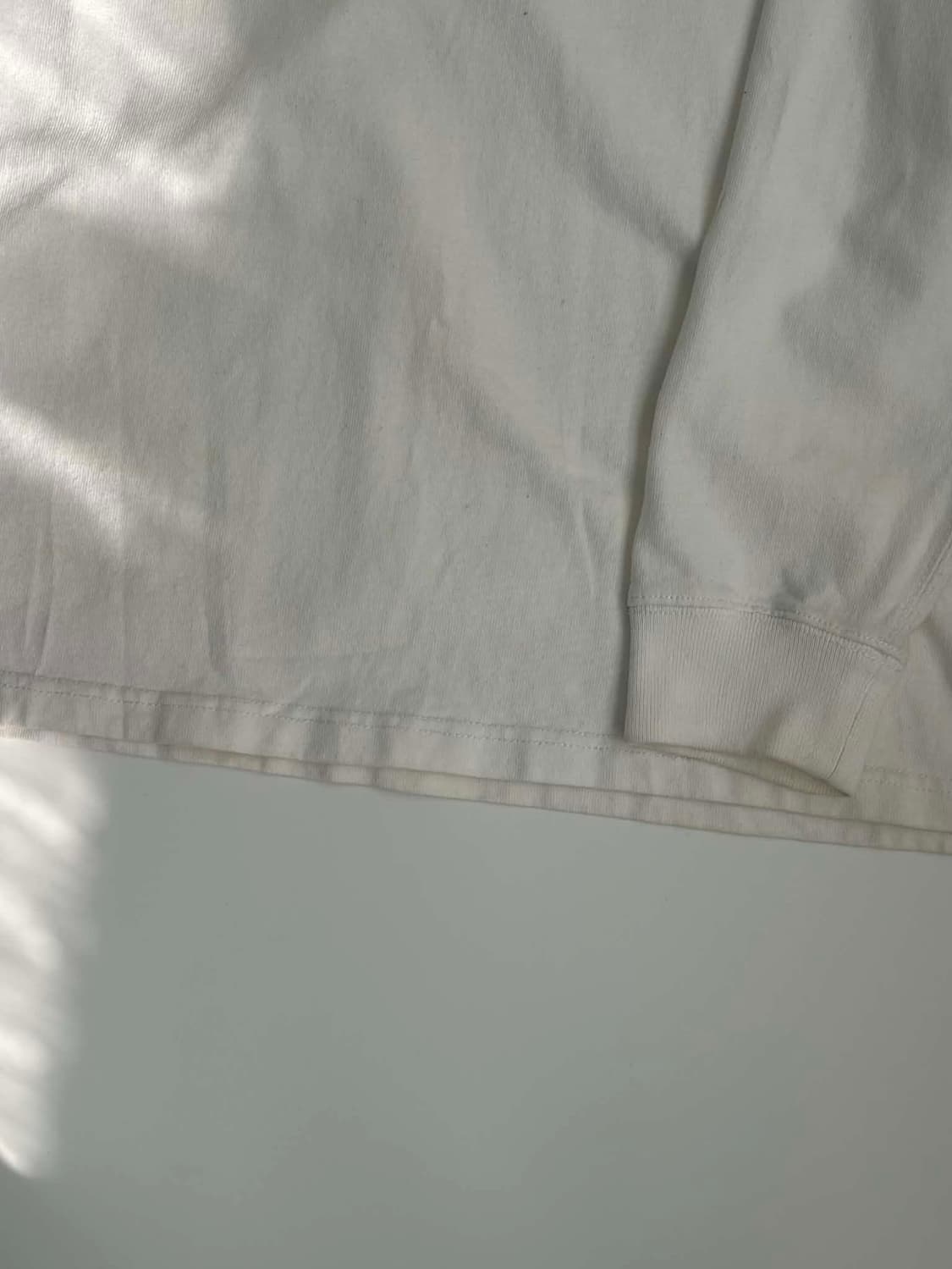 [L] 폴로 랄프로렌 빅포니 화이트 럭비 셔츠 카라넥 슬리브 상품이미지4