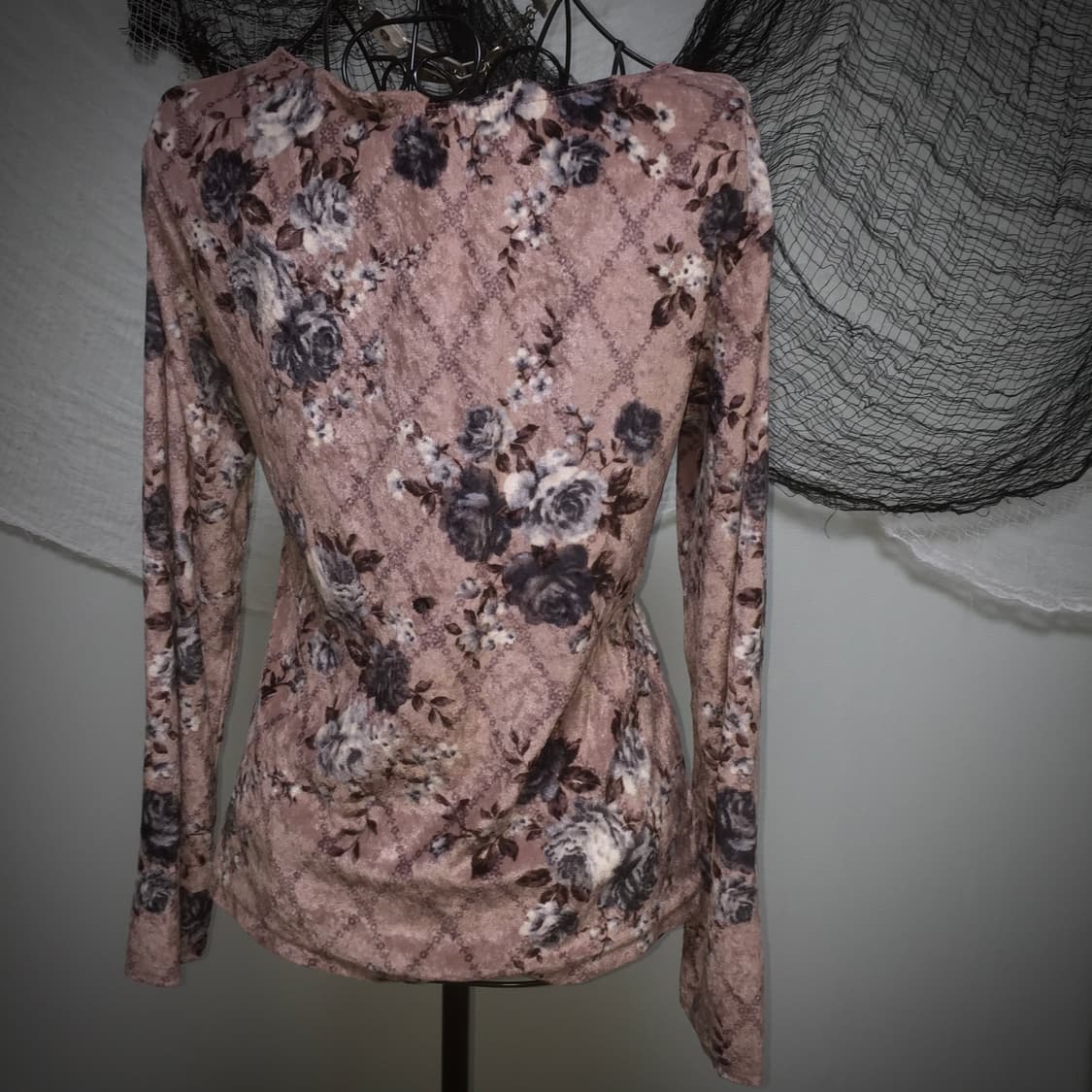 Rosa Cheri flower velvet corset T 상품이미지6