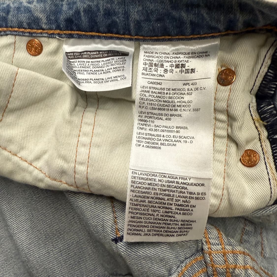 [정품/32] 리바이스 청바지 연청 데님 팬츠 b17 상품이미지6