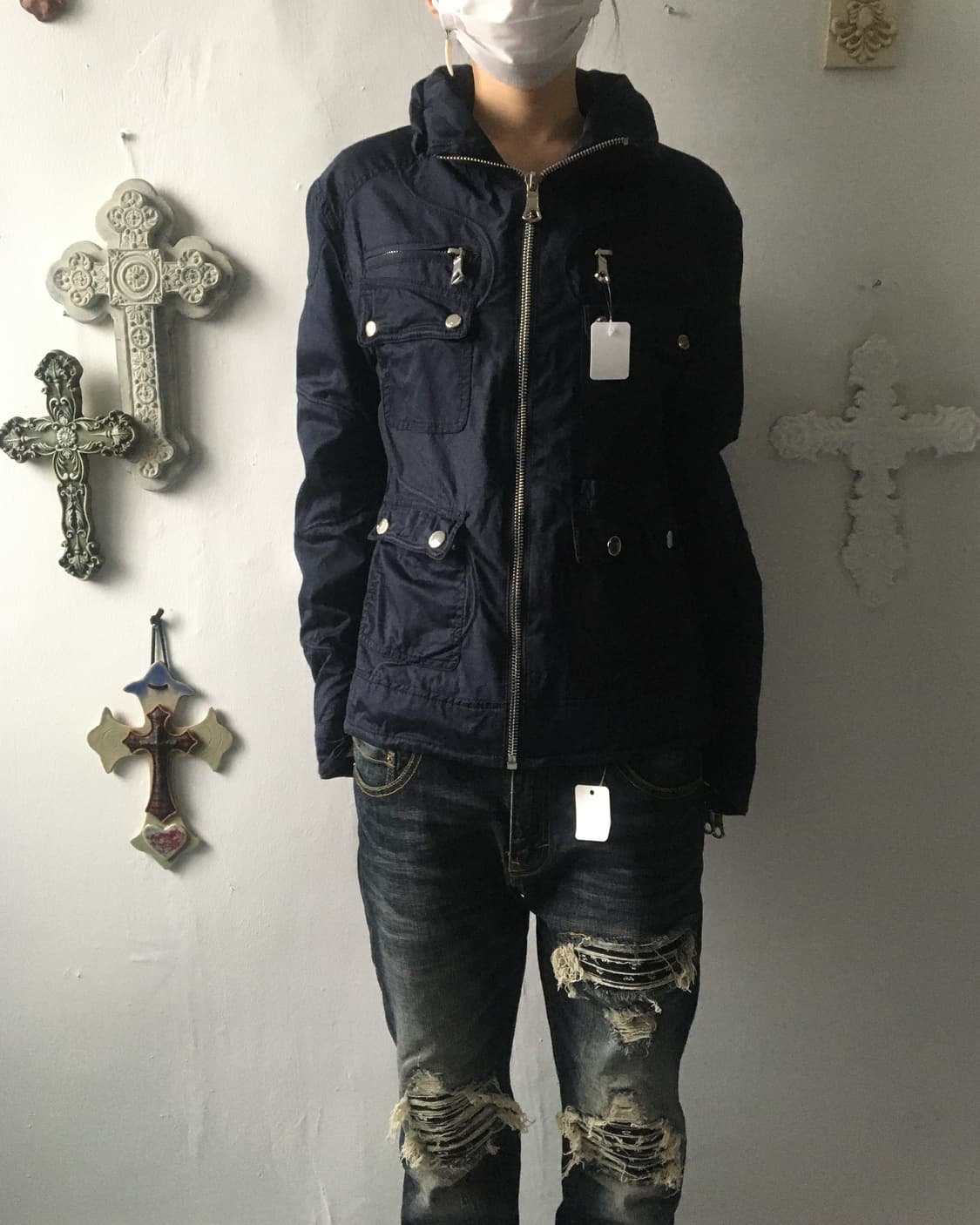 Multi pocket high neck jacket 상품이미지7