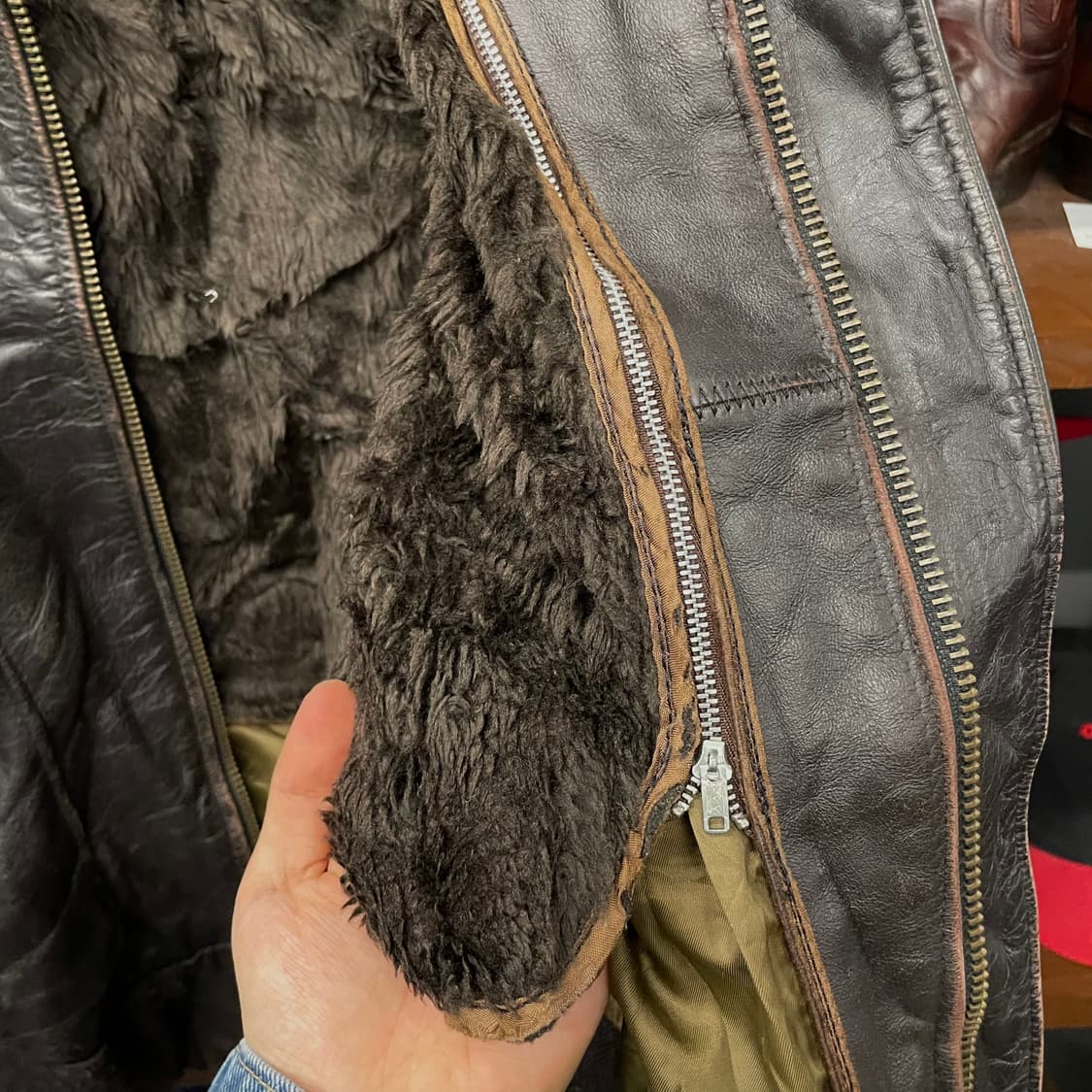 90s Schott 쇼트 made usa 오리지널 a2 레더 소가죽 자켓 상품이미지8