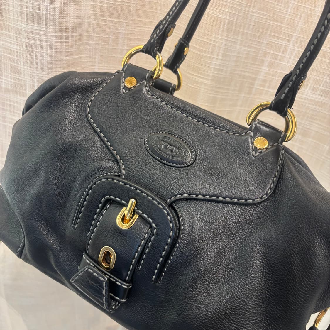 정품 토즈 스티치 레더 토트백     상품이미지2