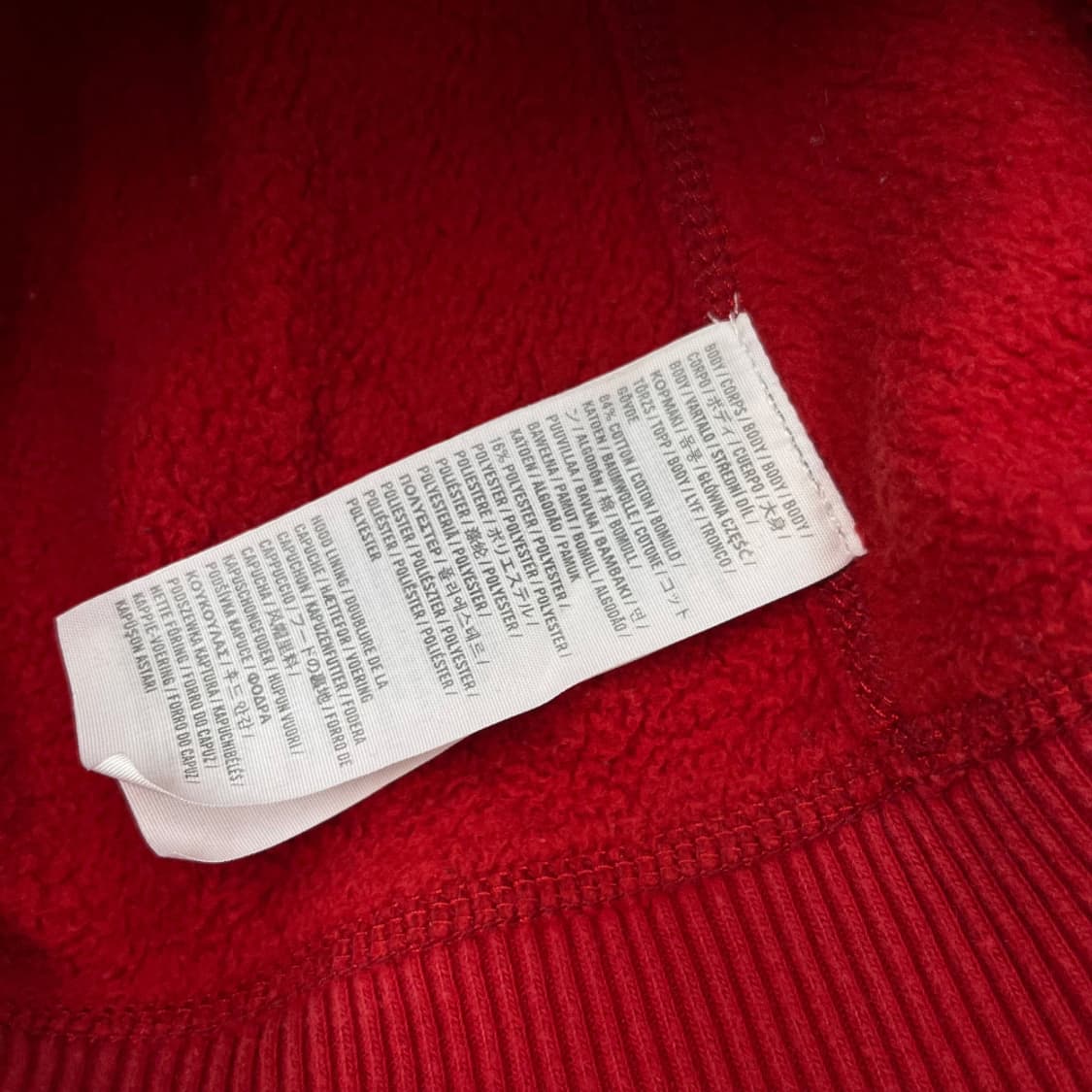 아베크롬비 네이비 패치 레드 후드집업 L 상품이미지6