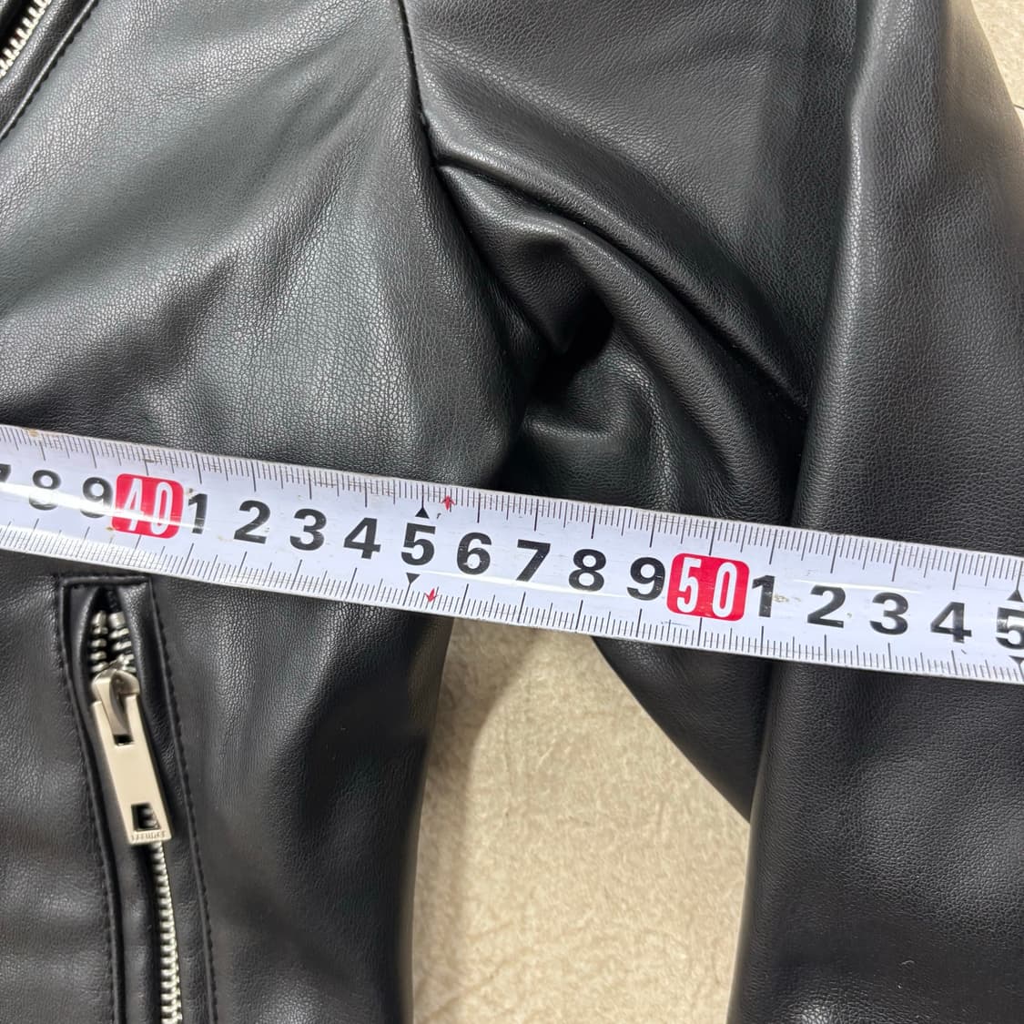 라퍼지스토어 블랙 레더 라이더 자켓 상품이미지5
