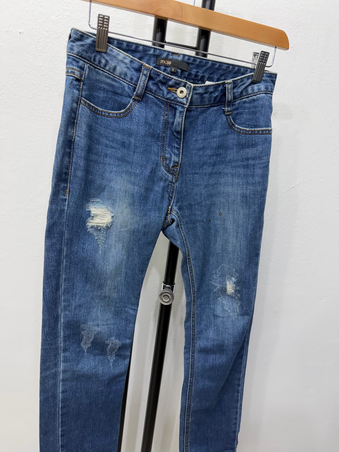 정품) maje 마쥬 데님 청바지 데미지진 1(26) 상품이미지2
