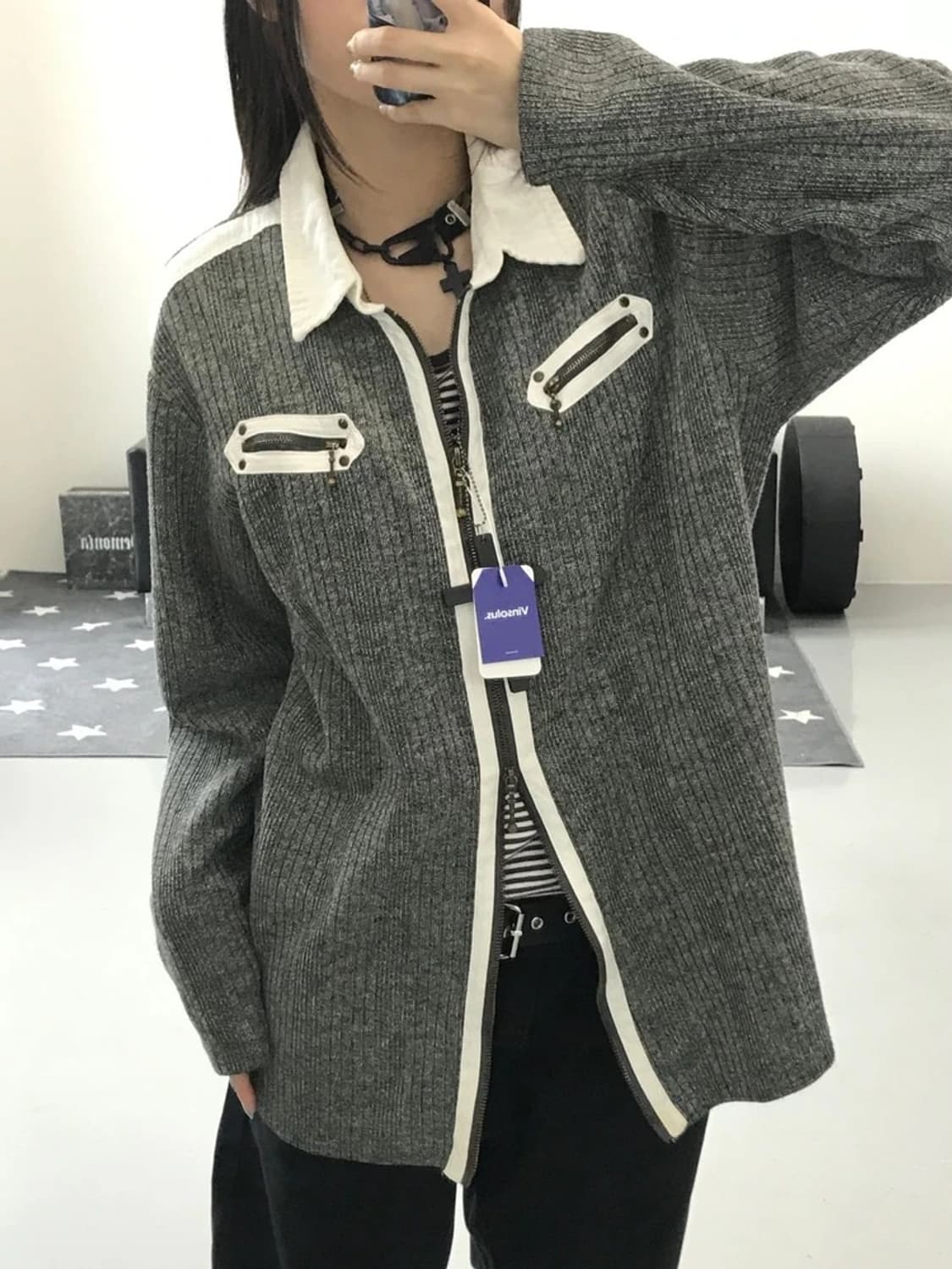 JPN 알레산드리니 그레이 자켓 상품이미지3
