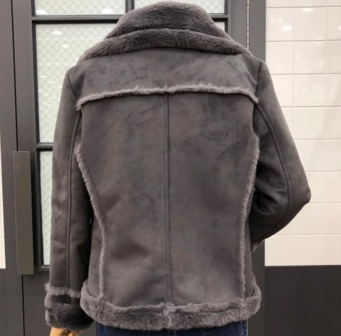 버클 스웨이드 라이더 숏 무스탕 상품이미지5