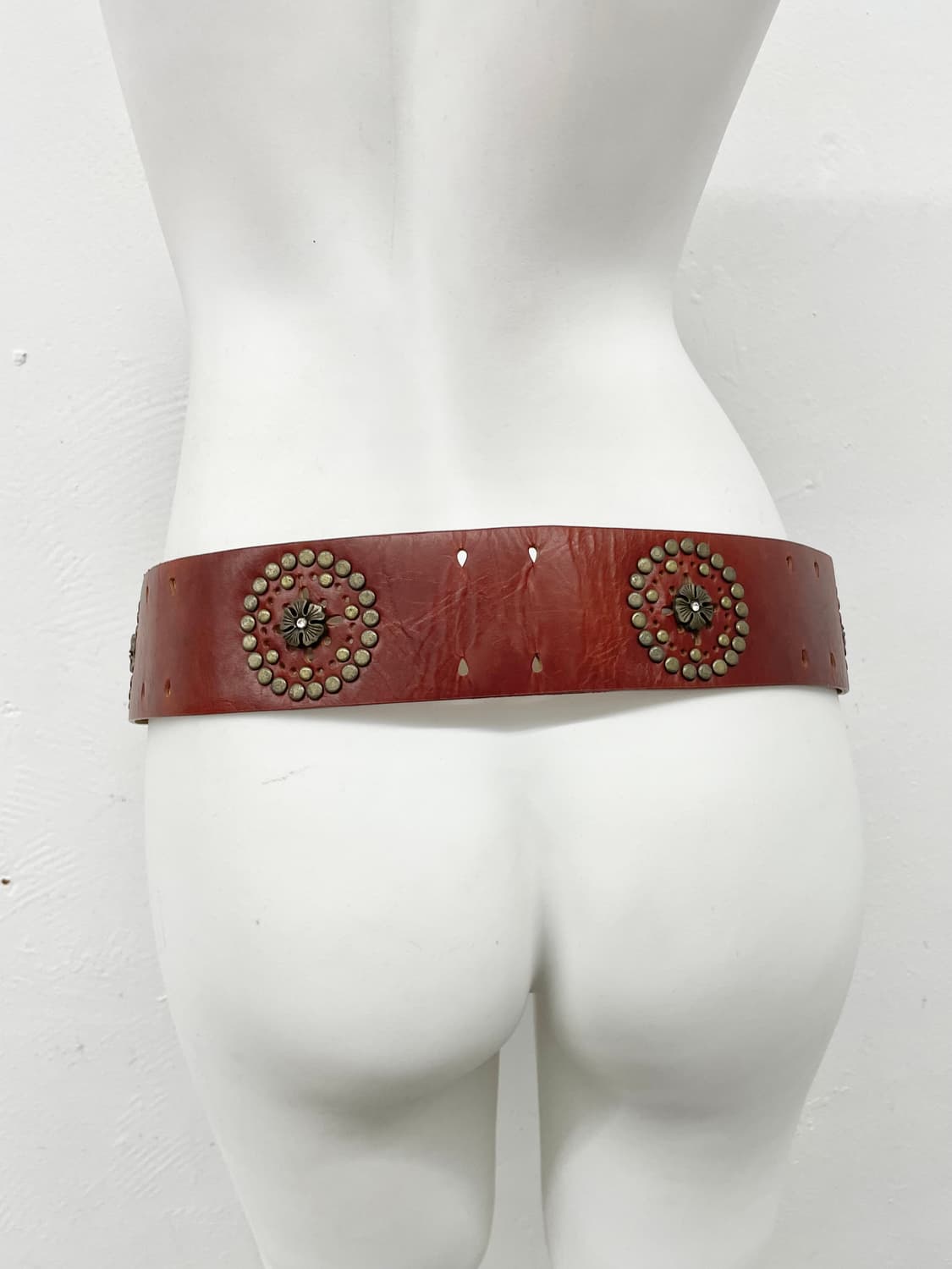 웨스턴 스터드 더블 펀칭 버클 벨트 상품이미지4