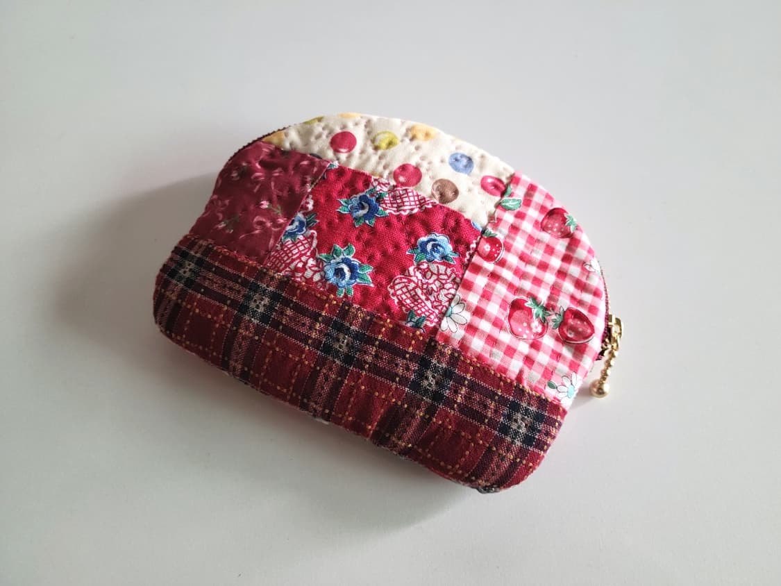 레드체리퀼트파우치/퀼트지갑/핸드메이드/퀼트소품/크리스마스선물 상품이미지6