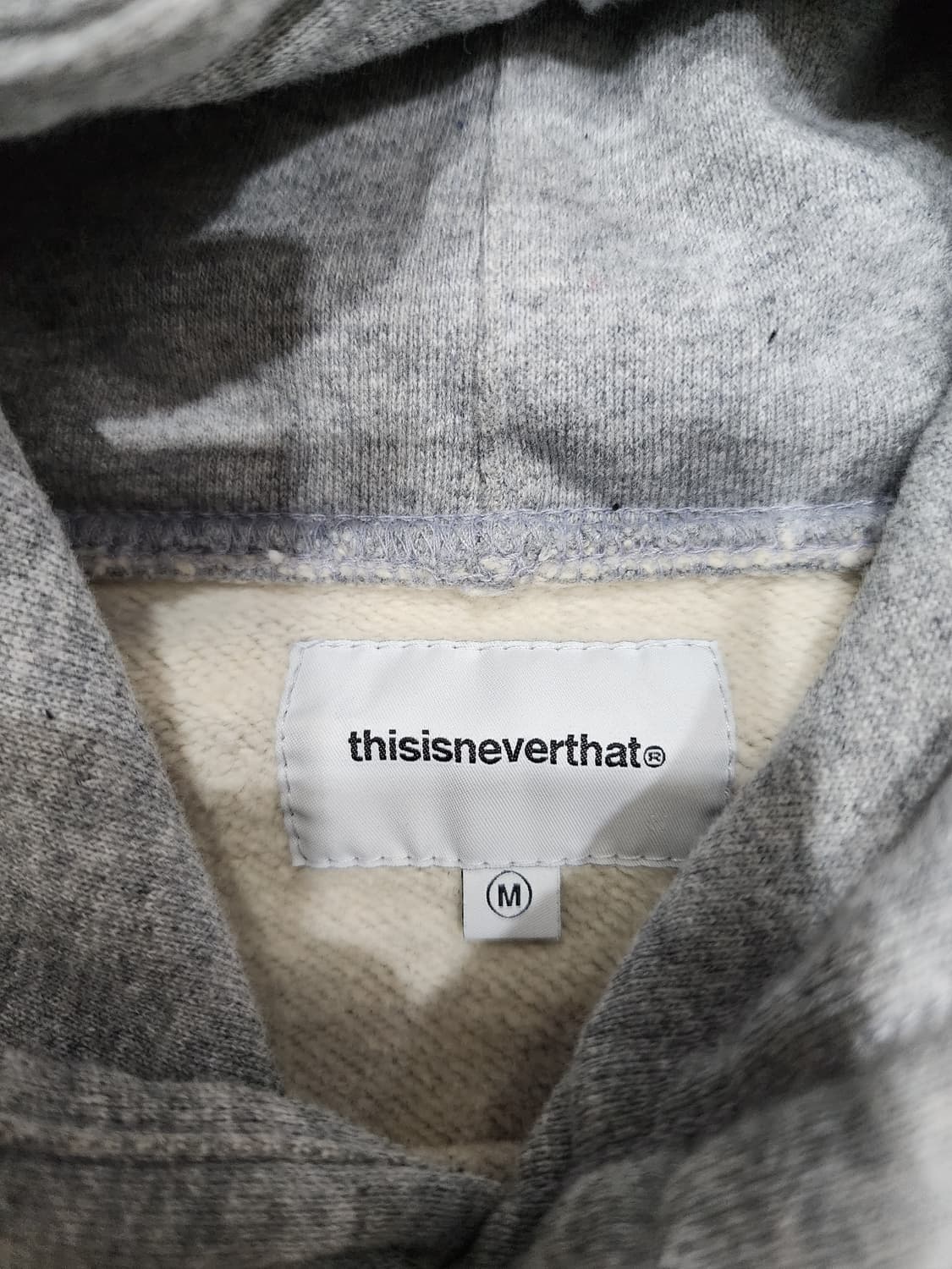 디스이즈네버댓 백로고 그레이 후드티 M 상품이미지4
