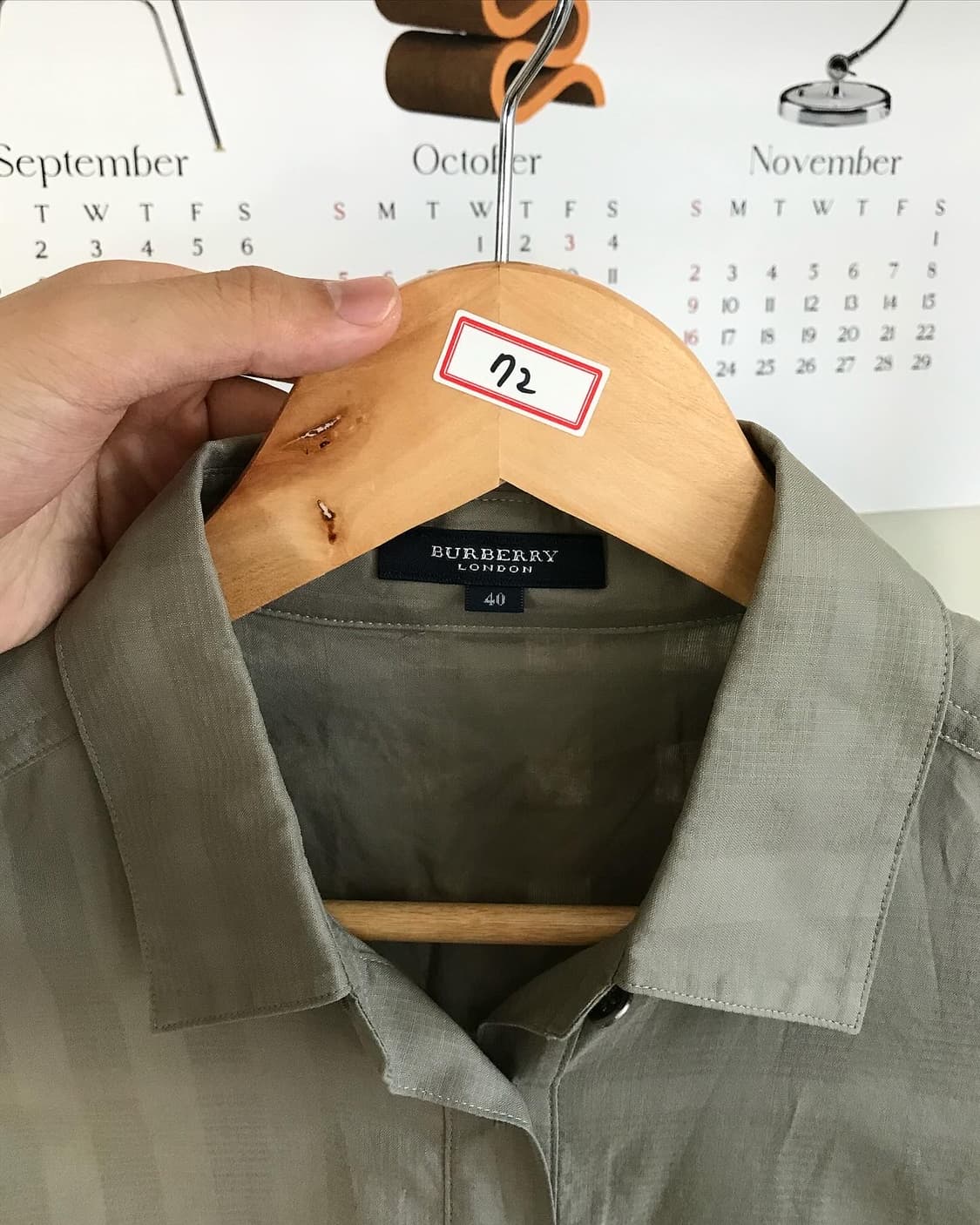 버버리 은장 체크 셔츠 상품이미지6