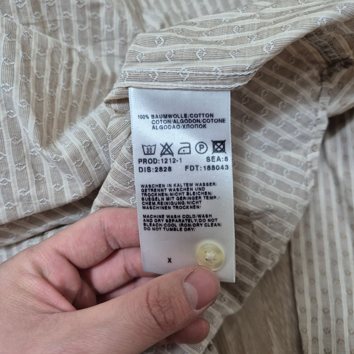 휴고 보스 스트라이프 셔츠 L(100) 상품이미지5