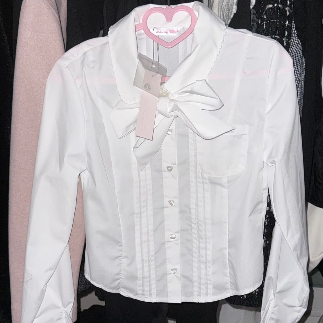 idang 아이당클럽 리본 타이 블라우스 상품이미지1