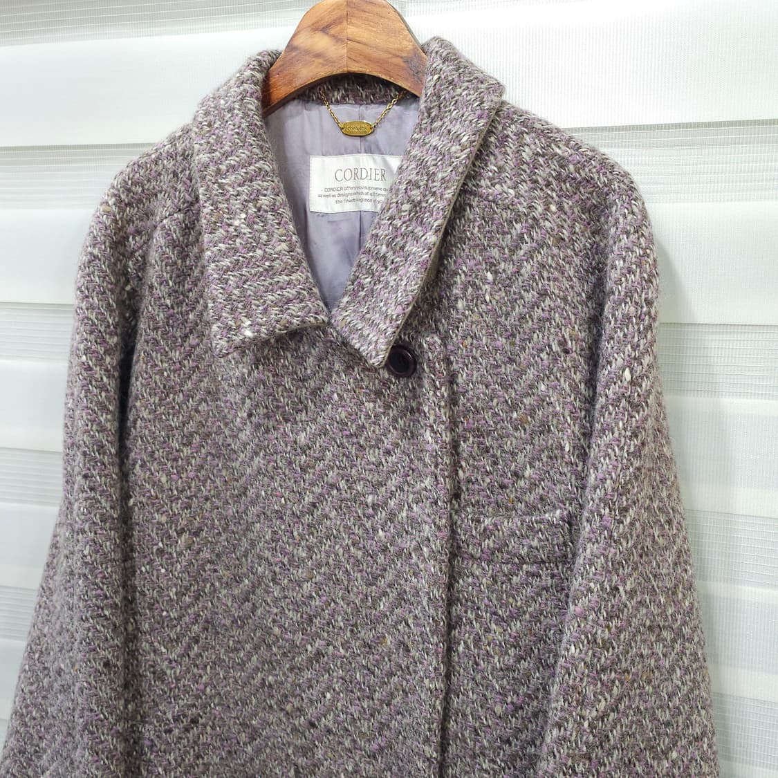 JAPAN 빈티지 CORDIE 트위드울 롱 코트- 우먼프리 상품이미지2