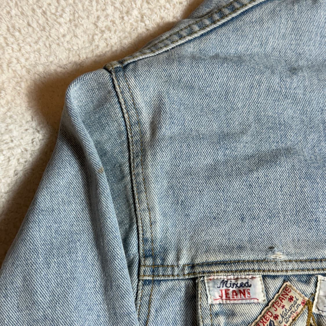 mixedjeans 빈티지 카라 연청자켓 상품이미지5