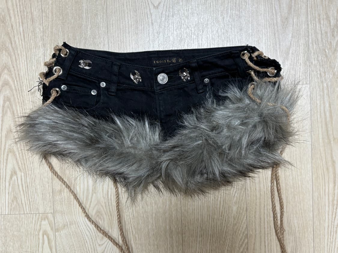 레이어드룸 퍼숏츠 펑크 y2k 상품이미지1