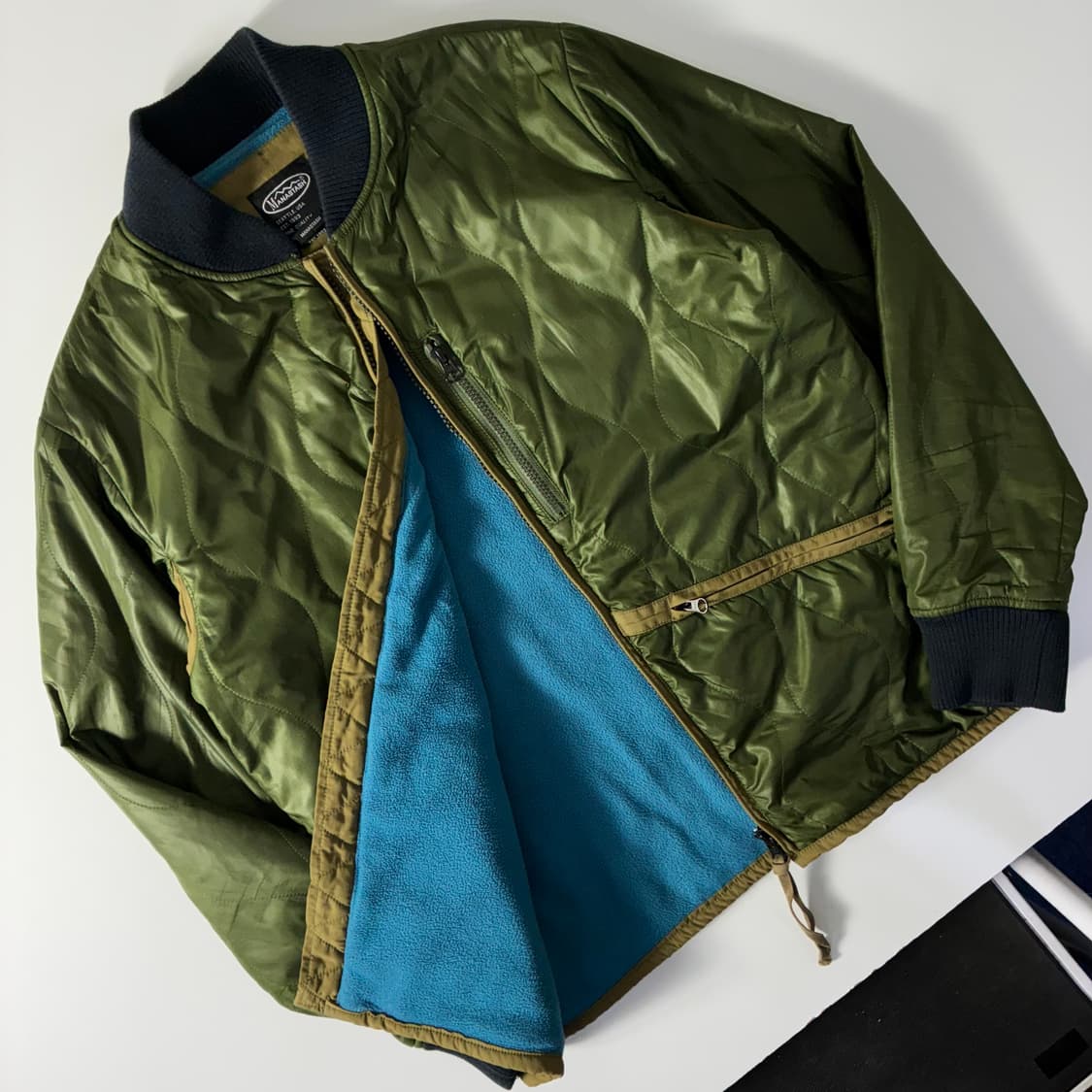 Manastash  마나스타시 카키 퀼팅 봄버 자켓   상품이미지4