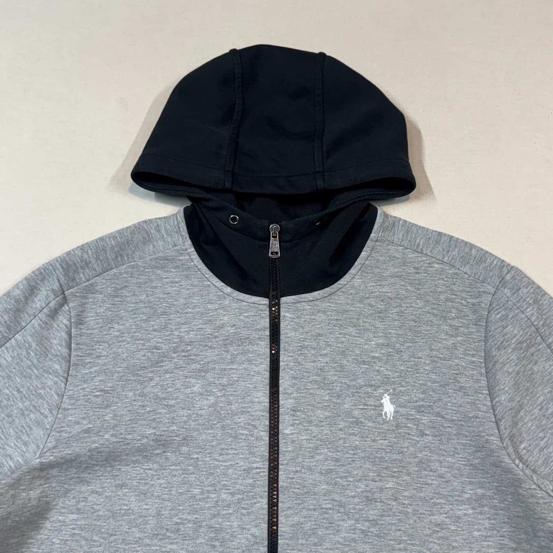 L) 폴로 랄프로렌 스펠로고 후드집업 그레이/블랙 상품이미지3