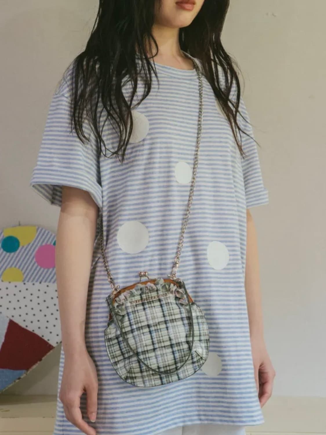 더뮤지엄비지터 CHECK PRINTED 미니백 상품이미지5