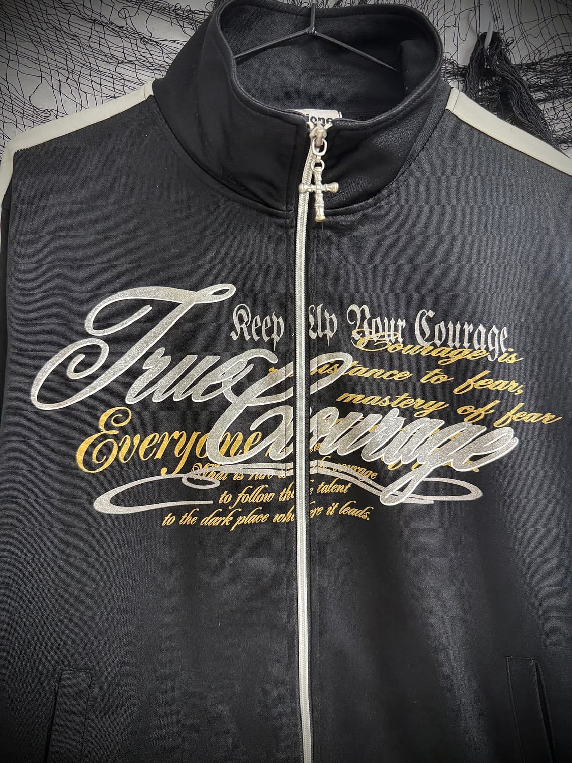 00s printing cross zipper jersey 상품이미지2