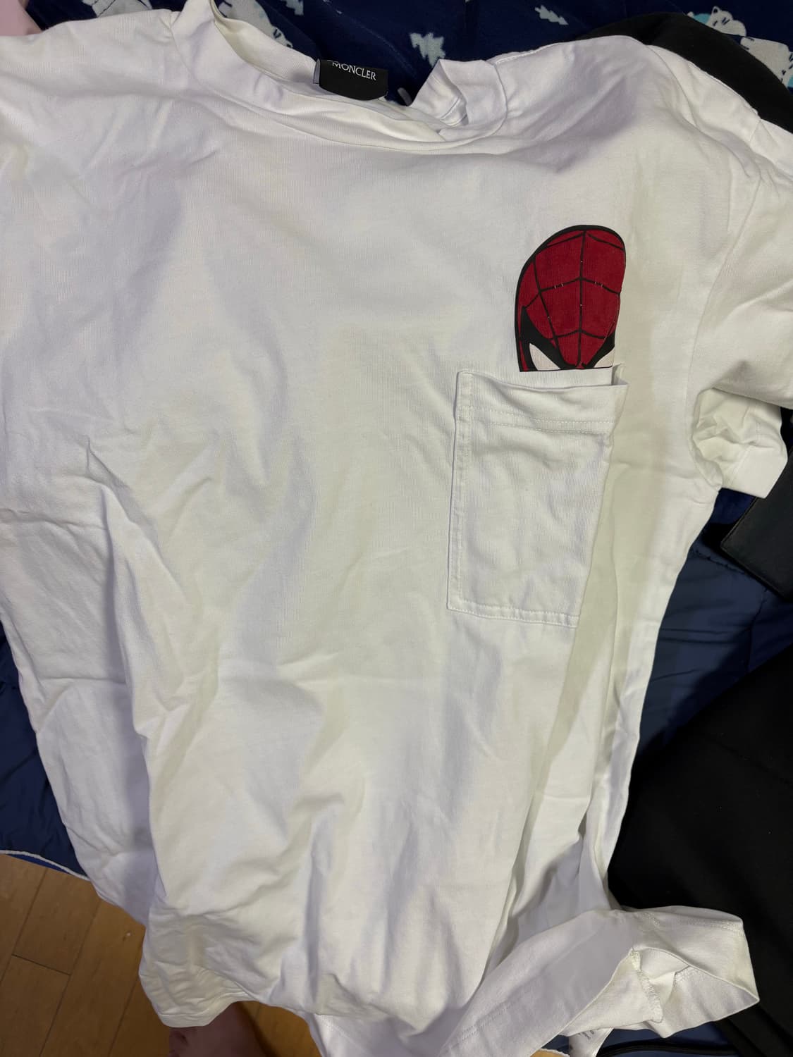 몽클레어 스파이더맨 모티프 티셔츠 화이트 상품이미지1