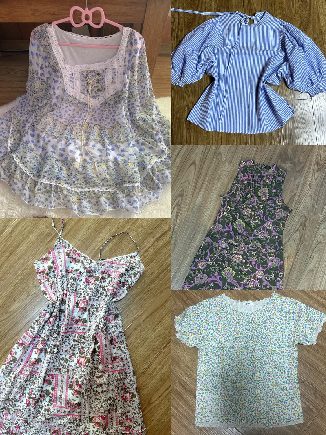 빈티지 플라워 모리걸 세트 히메갸루 로걀 페어리 아오이유우 하구미깔  상품이미지1