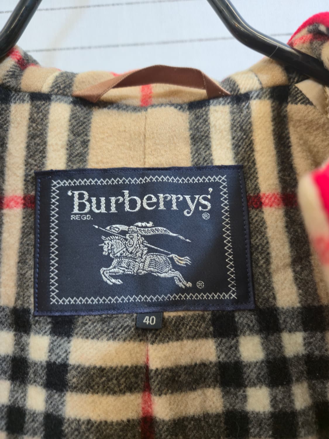 버버리 더플 롱 코트 레드 상품이미지3